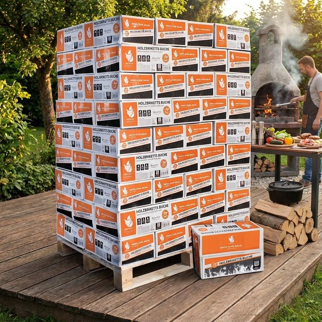 Heizfuxx Nestro Hartholz M 12kg x 81 Karton 972kg Palette – Bild 4